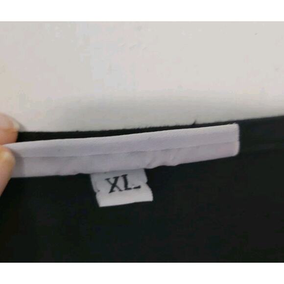 Bryn Walker Top Womens XL Black Front Pocket Linen Tunic Oversized Lagenlook - Picture 3 of 5